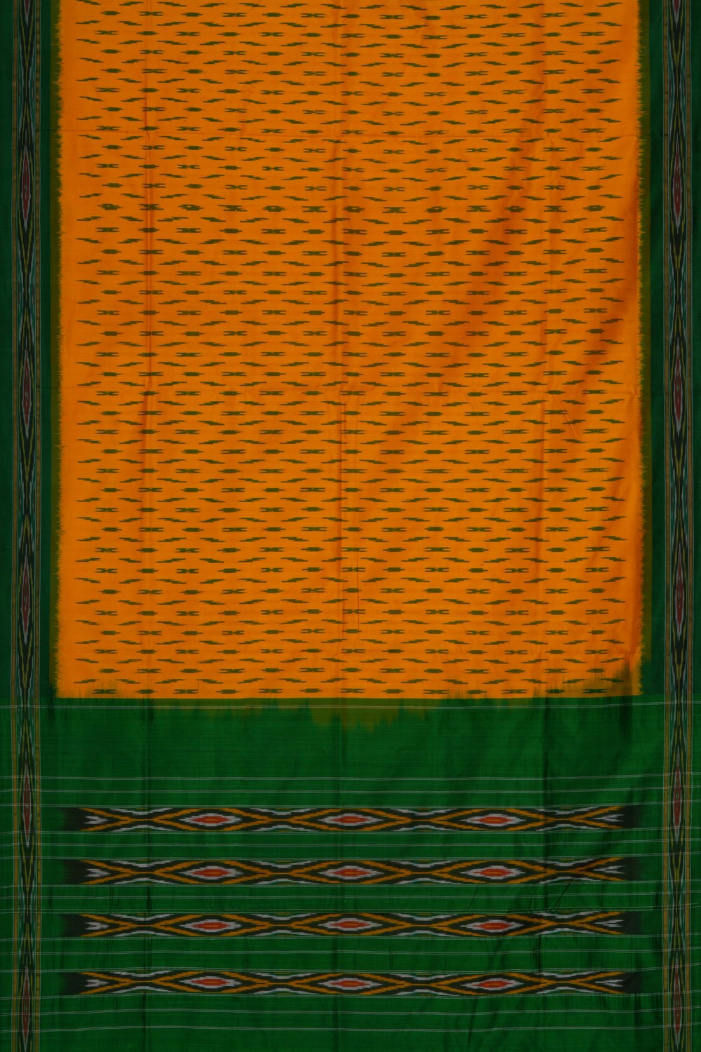 Image of Pochampally-Silk Yellow Saree